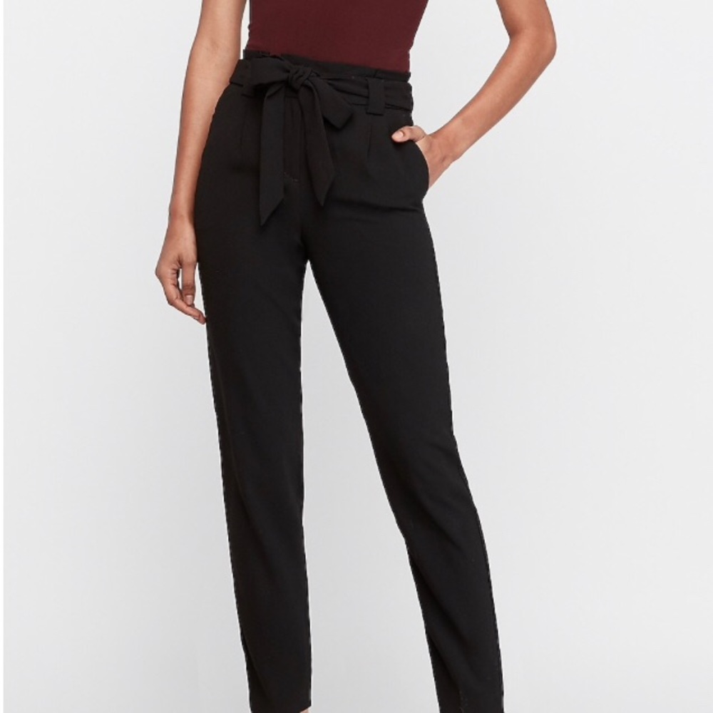 Express high waist, tie waist trouser